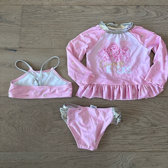 Disney Princesses 2T Princess Bikini with Swim Shirt - Picture 3 of 5